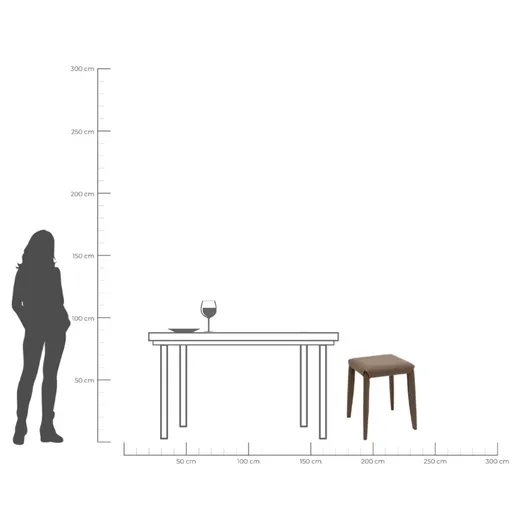 Taboret MONZA ekoskóra - ciemny szary