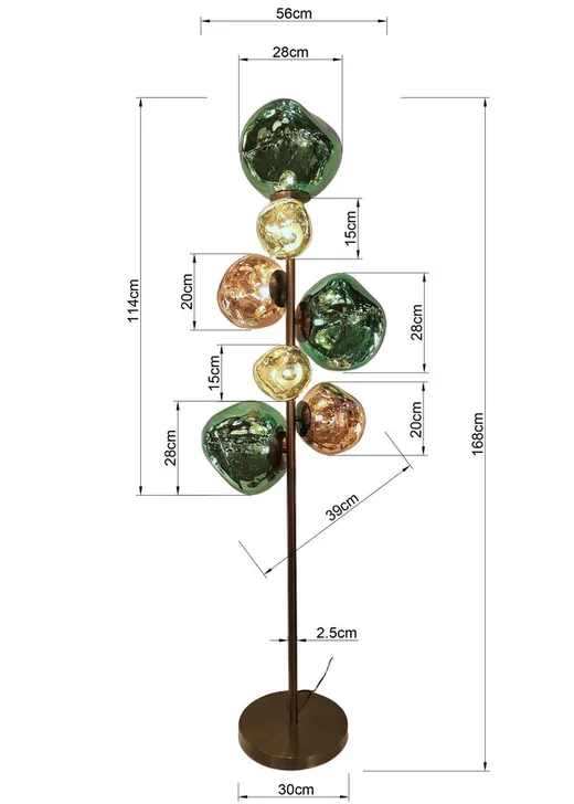 Lampa podłogowa BURBUJA COLORE - wielokolorowy