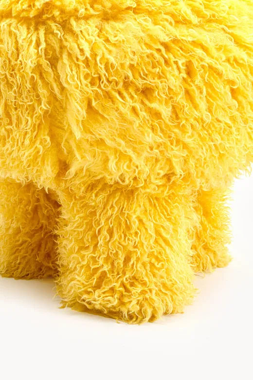 Pufa PLUSHY - żółty