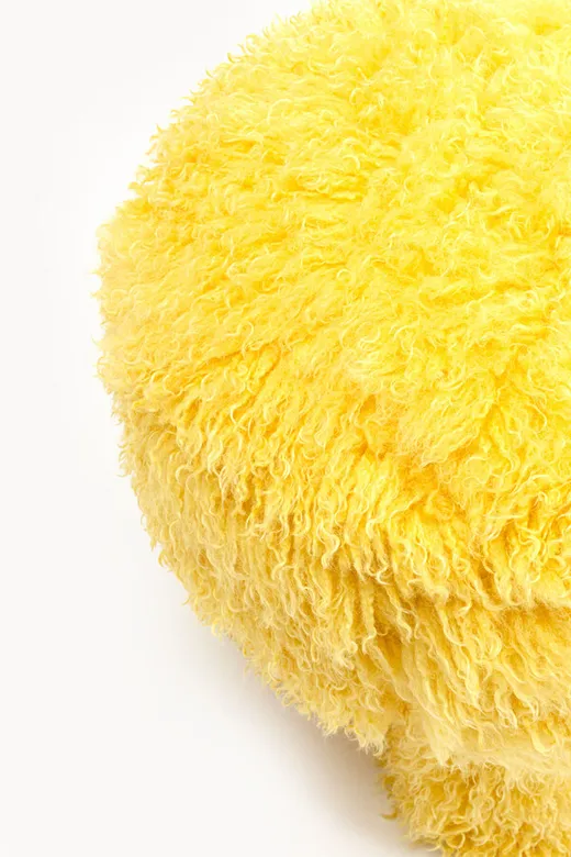 Pufa PLUSHY - żółty