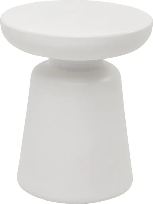 Stolik boczny okrągły PACO 40 cm - biały