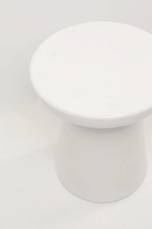 Stolik boczny okrągły PACO 40 cm - biały