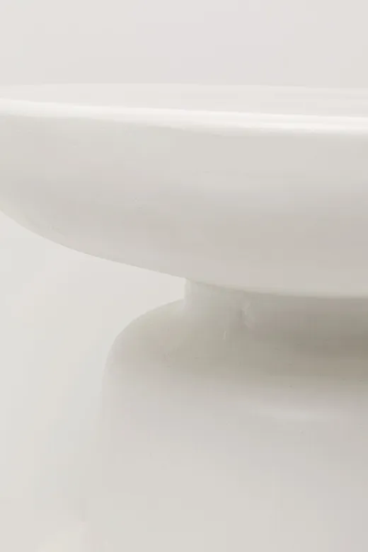 Stolik boczny okrągły PACO 40 cm - biały