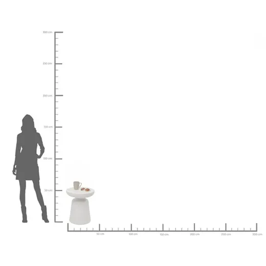 Stolik boczny okrągły PACO 40 cm - biały