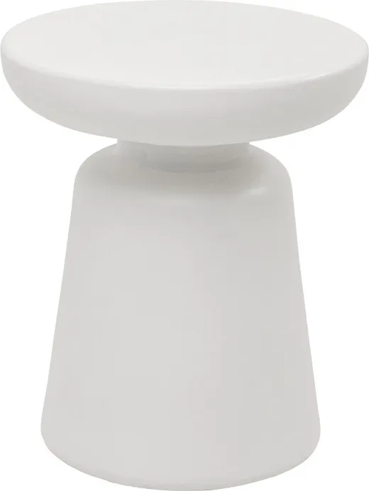Stolik boczny okrągły PACO 40 cm - biały