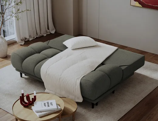 Sofa rozkładana GUAVIO - tkanina Xillar 100