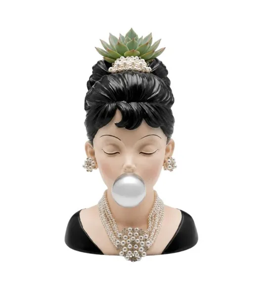 Wazon dekoracyjny BUBBLE GUM LADY 30 cm - wielokolorowy
