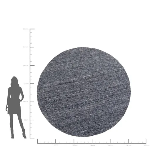 Dywan okrągły BOUCARA 250 cm - niebieski