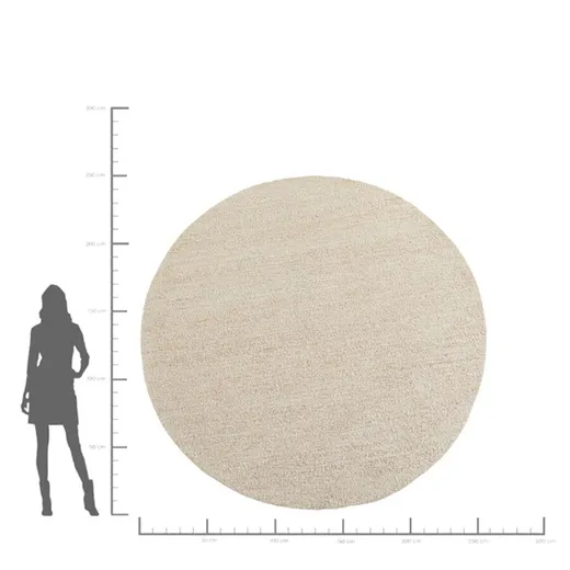 Dywan okrągły BOUCARA 250 cm - kremowy