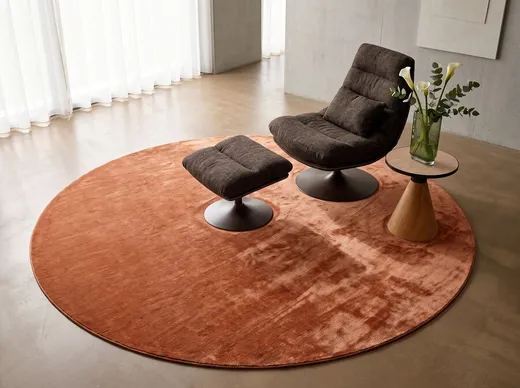 Dywan okrągły COSY 200 cm - brązowy