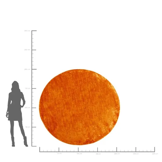 Dywan okrągły COSY 200 cm - pomarańczowy