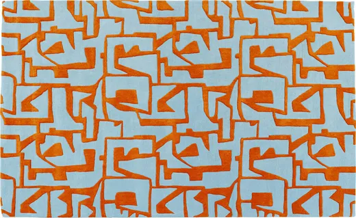 Dywan LABIRINTO 200x300 - niebieski/czerwony