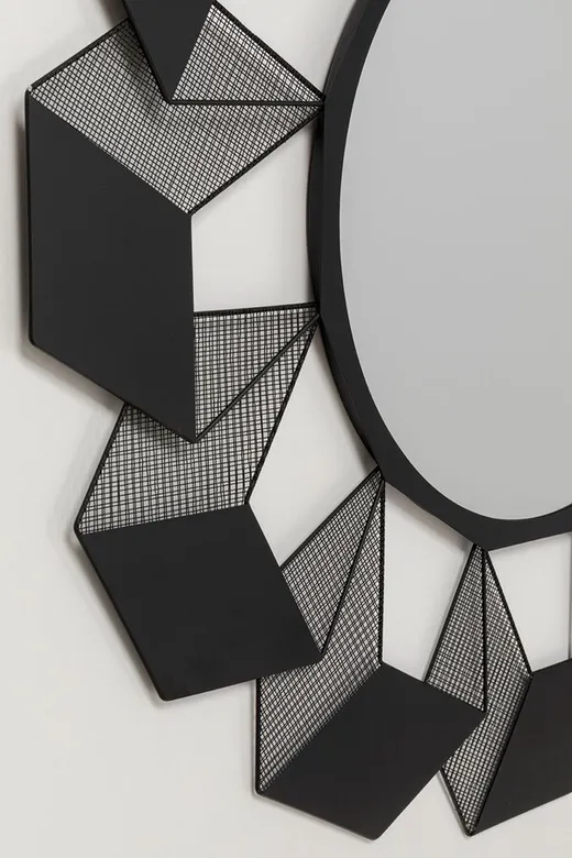 Lustro ścienne CUBES 104 cm - czarny
