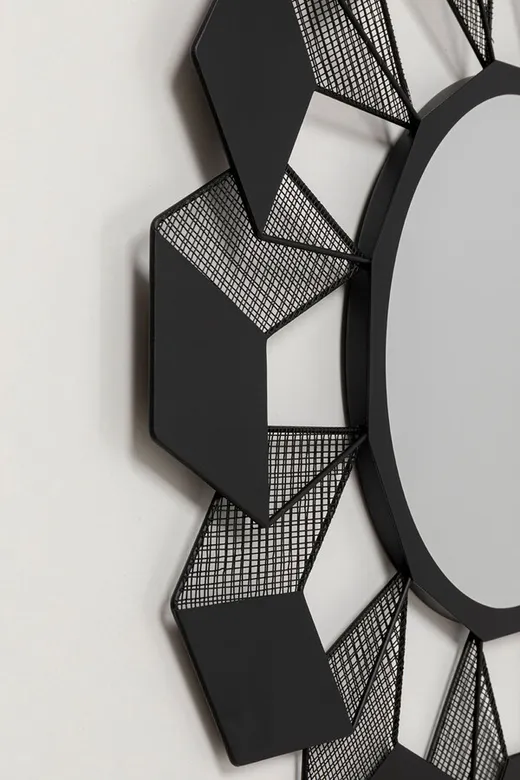 Lustro ścienne CUBES 70 cm - czarny