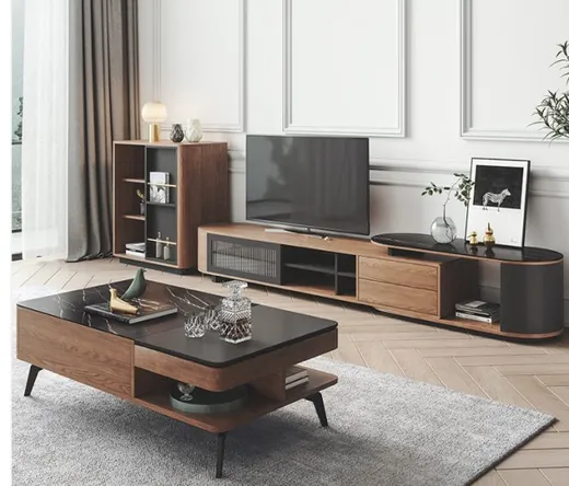 Komoda RTV SMART - brązowy/czarny
