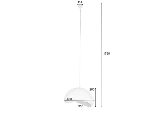 Lampa wisząca CLOUD BEAM - biały