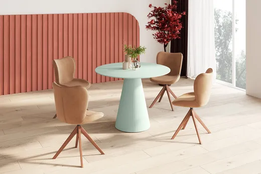 Stół okrągły PINETO 100 cm - cappucino mat