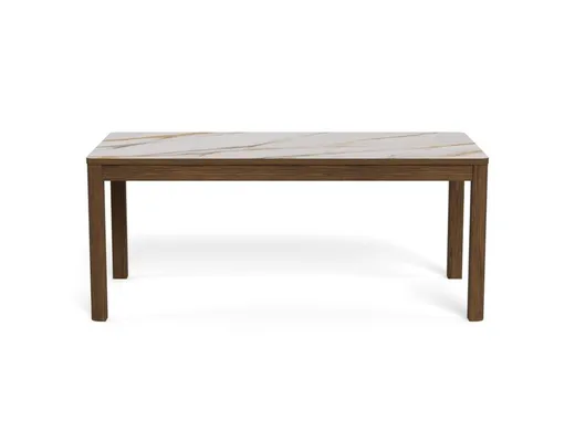 Stół z ceramicznym blatem SOUTHAMPTON 180x90 - kremowy/dąb wędzony