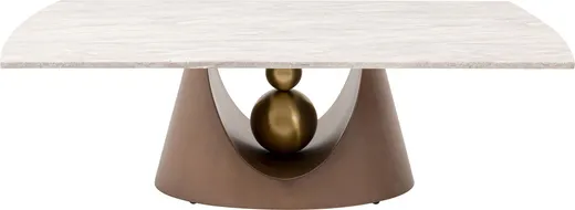 Stolik kawowy GERALDO 140x80 - szary/brązowy