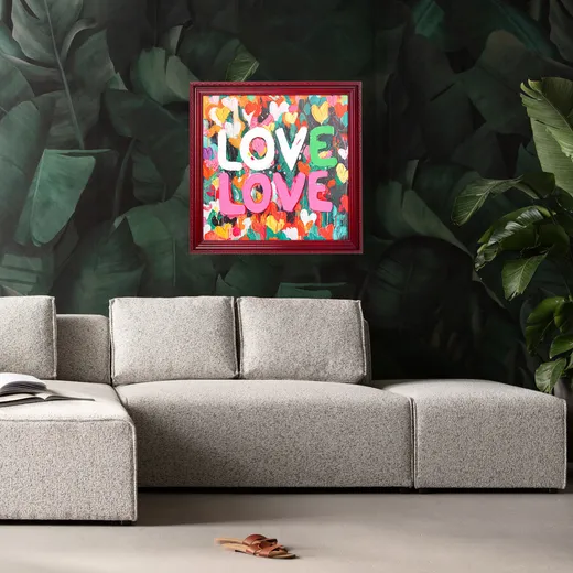 Obraz w ramie LOVE LOVE 80x80