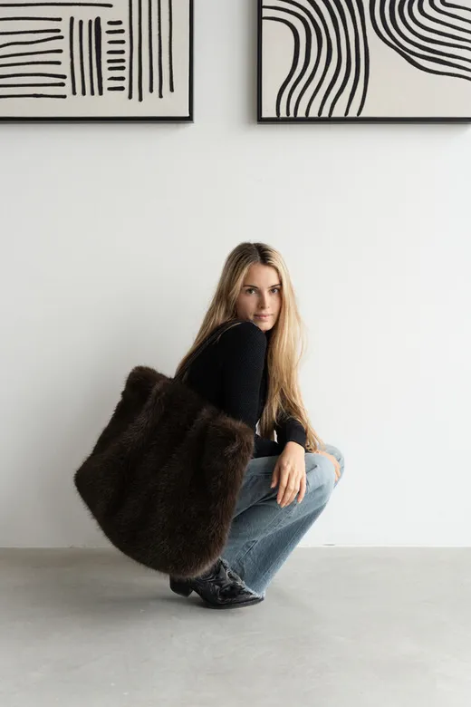 Torba typu shopper MIKA - brązowy