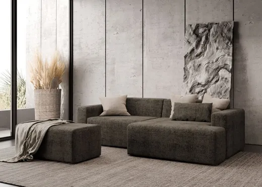 Sofa modułowa narożna ENJOY z pufą