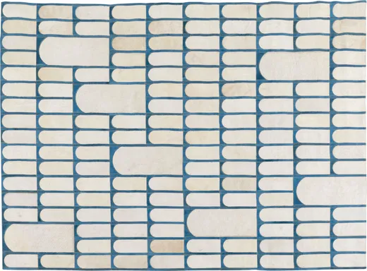 Dywan TILE 170x240 - beżowy/niebieski