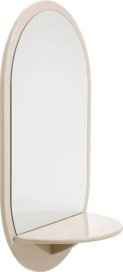 Lustro z półką GROOVE 70x110 - taupe połysk