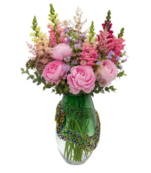 Wazon GLITTER CIRCLE 33 cm - zielony