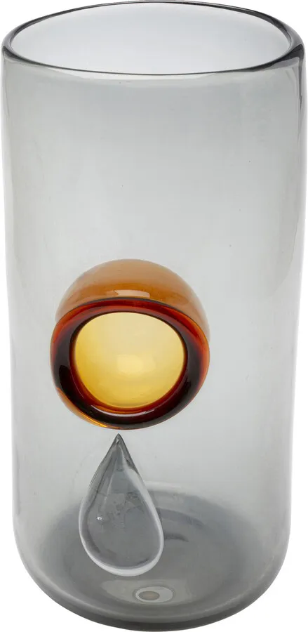 Wazon DRIP 33 cm - szary/brązowy