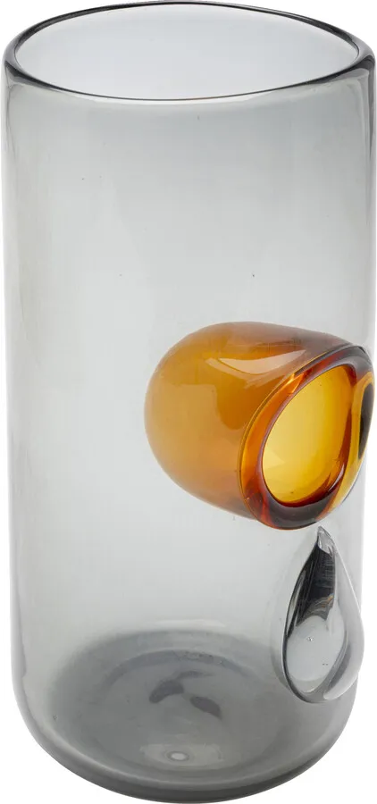Wazon DRIP 33 cm - szary/brązowy