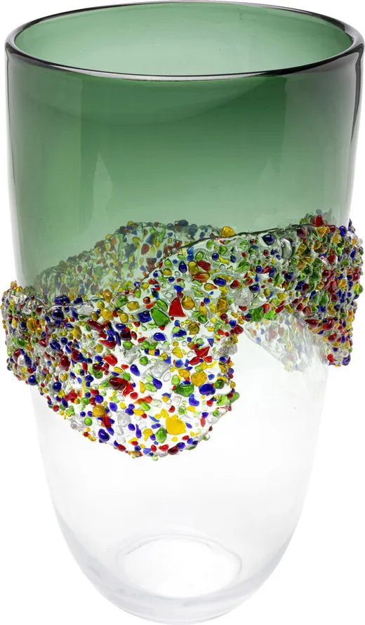 Wazon GLITTER CIRCLE 36 cm - zielony