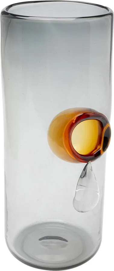 Wazon DRIP 38 cm - szary/brązowy