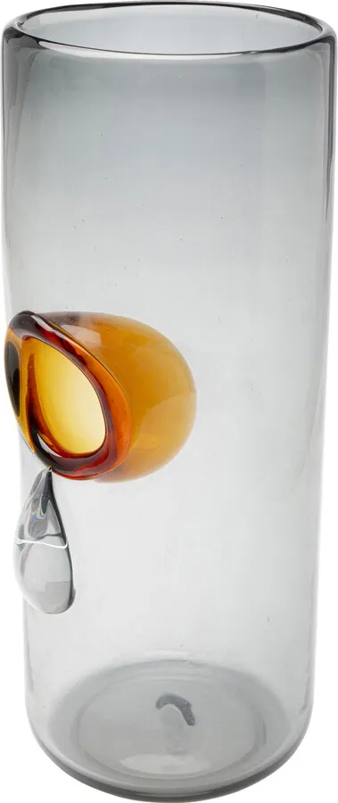Wazon DRIP 38 cm - szary/brązowy