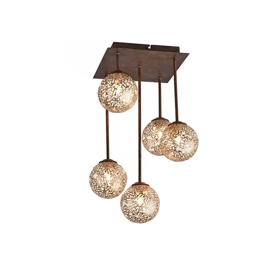 Lampa sufitowa GRETA 5 - rdzawy/złoty