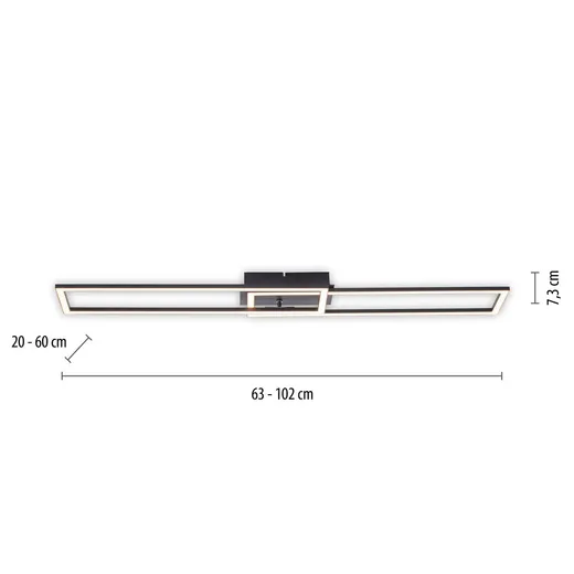Lampa sufitowa IVEN 14691-18 - czarny
