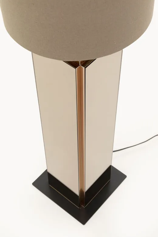 Lampa podłogowa CUBE 130 cm - brązowy/lustrzany