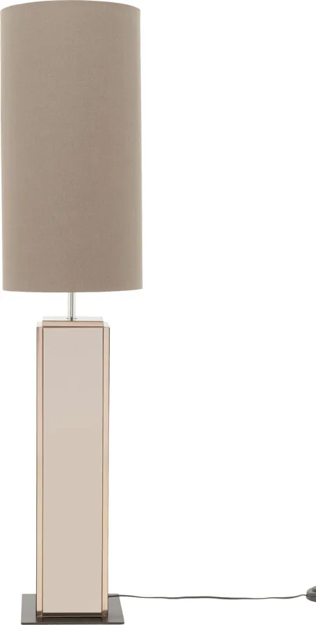 Lampa podłogowa CUBE 130 cm - brązowy/lustrzany