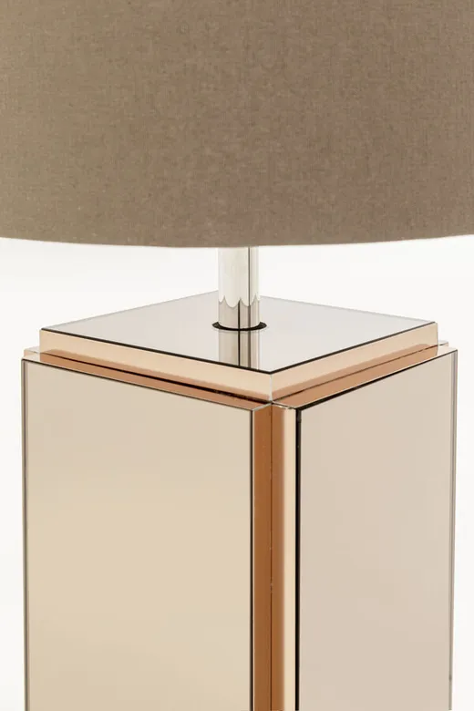 Lampa podłogowa CUBE 130 cm - brązowy/lustrzany