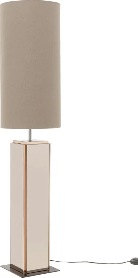 Lampa podłogowa CUBE 130 cm - brązowy/lustrzany