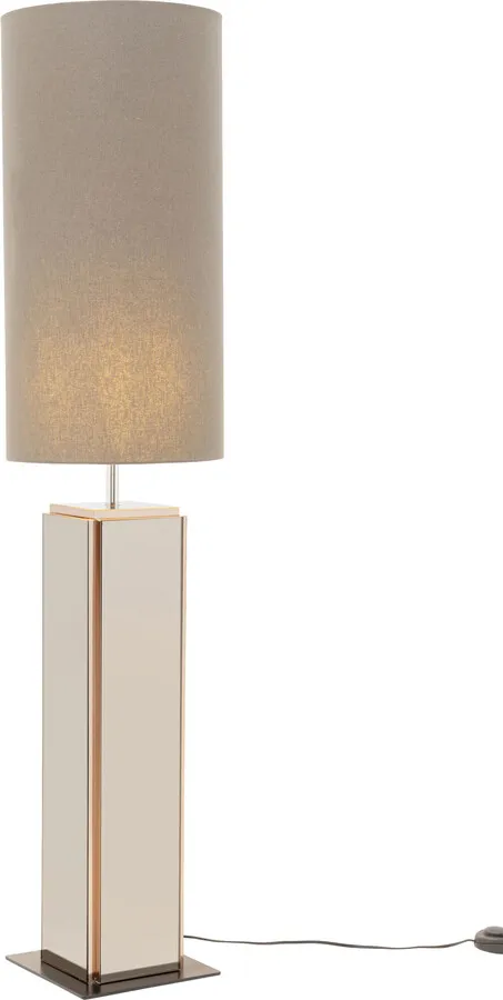 Lampa podłogowa CUBE 130 cm - brązowy/lustrzany