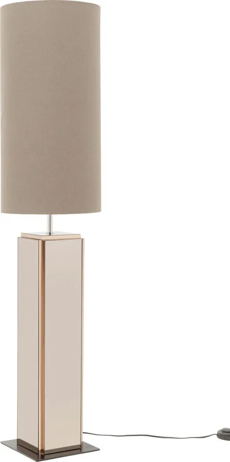 Lampa podłogowa CUBE 130 cm - brązowy/lustrzany