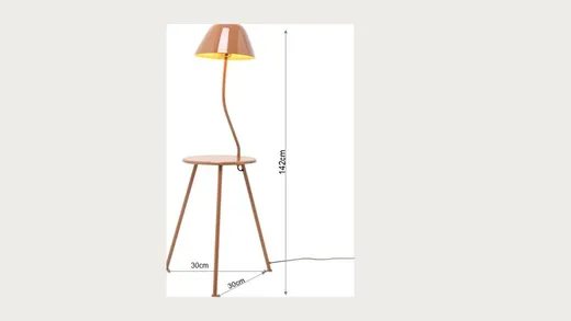 Lampa podłogowa TABLE - brązowy