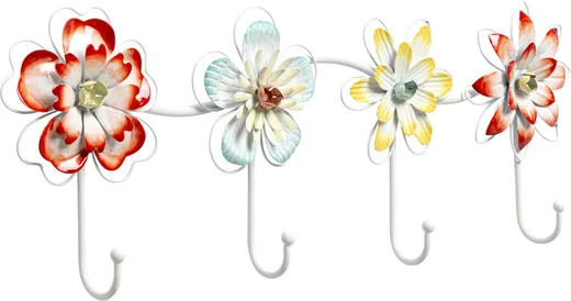 Wieszak ścienny BLOOMS - wielokolorowy