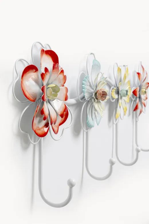 Wieszak ścienny BLOOMS - wielokolorowy