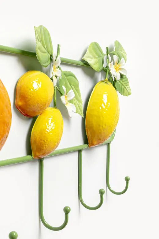 Wieszak ścienny CITRUS - zielony/żółty