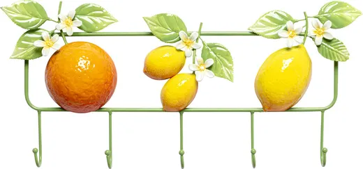 Wieszak ścienny CITRUS - zielony/żółty