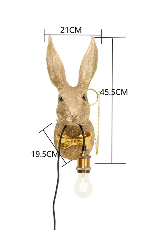 Kinkiet ANIMAL RABBIT - złoty