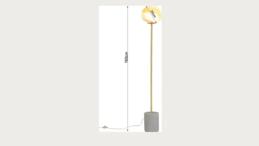 Lampa podłogowa MITO - złoty/szary