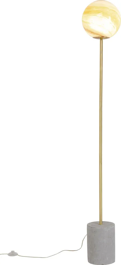 Lampa podłogowa MITO - złoty/szary